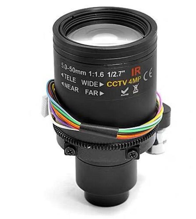 5-50mm motorized zoom lens
